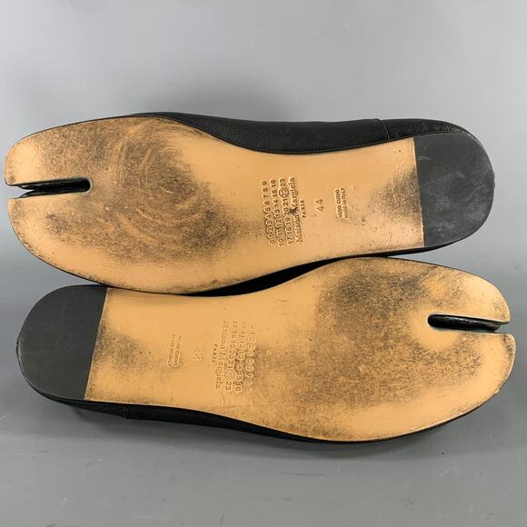 MAISON MARGIELA Size 11 Black Leather Slip On Loafers main image 5